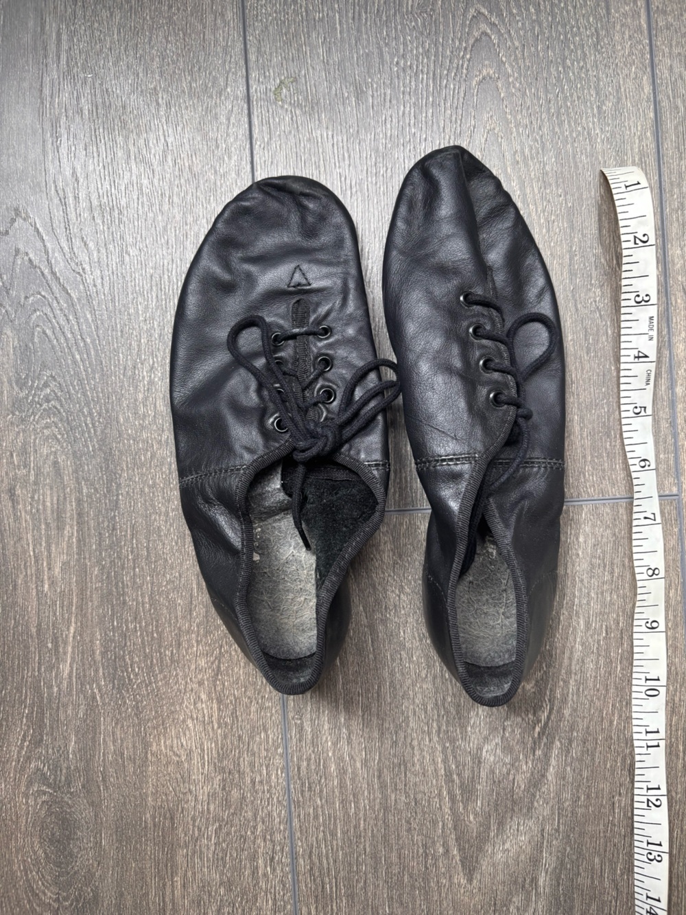 Black Leather Dance Sneakers